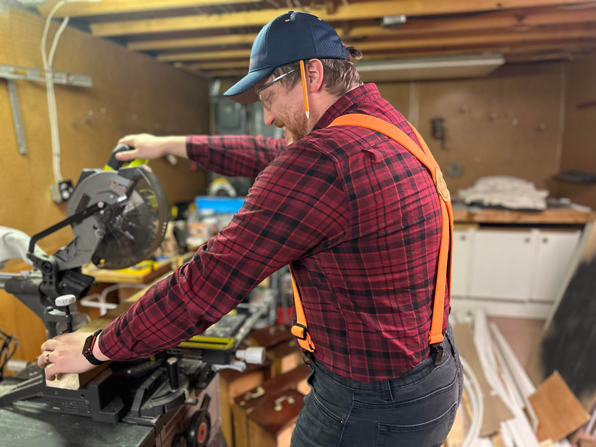 lynn valley orange carpenter suspender