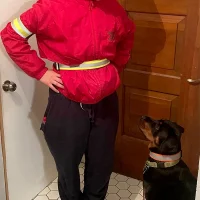 ORBIS Rover-Here Owner with Standard Reflective Belts on