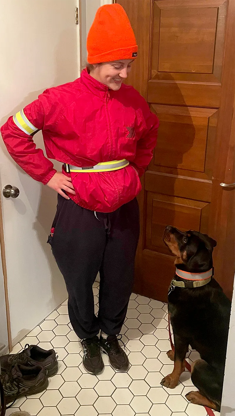 ORBIS Rover-Here Owner with Standard Reflective Belts on