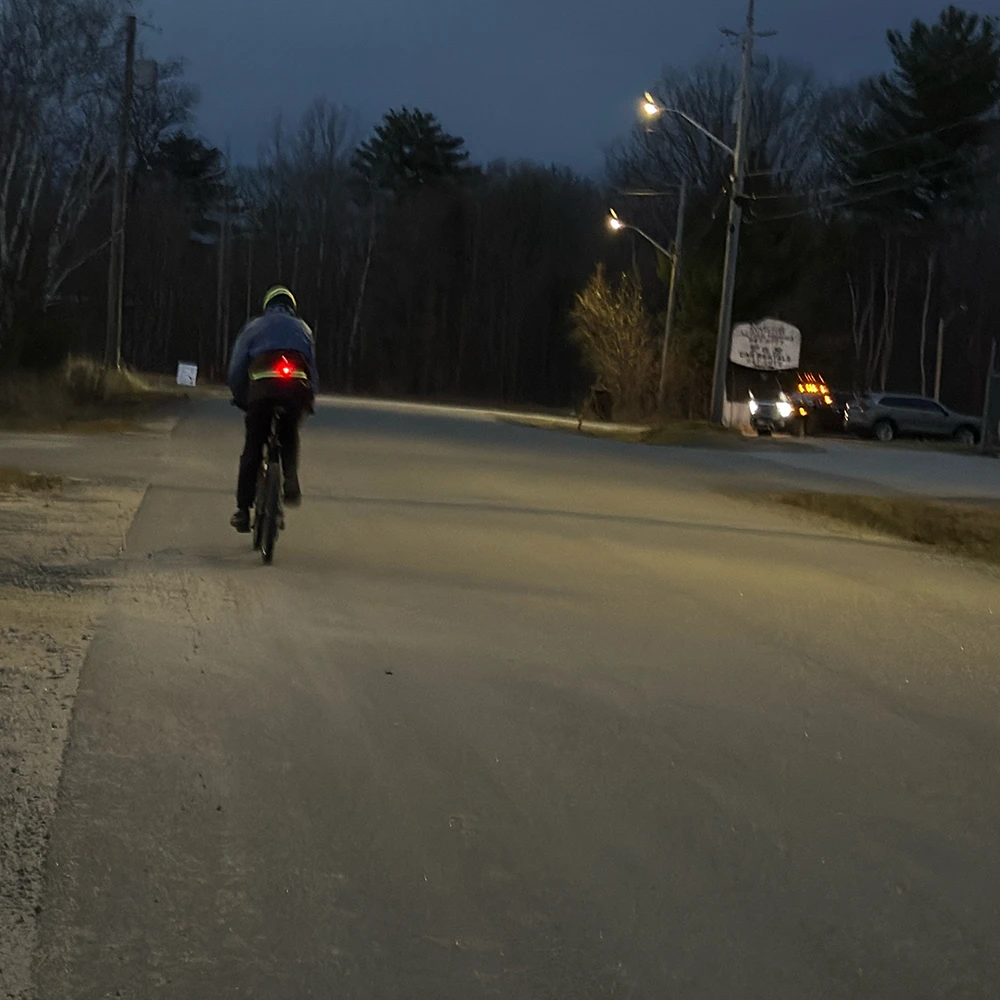 ORBIS Mini Rechargeable Red Safety Light MRR-200 On Bike 3