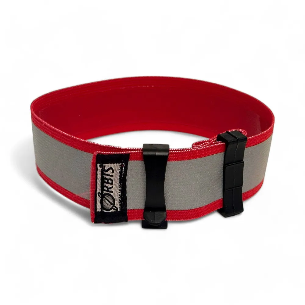 ORBIS Reflective Arm Leg Band Fluorescent Red (ORBIS-ALB-38-FR)