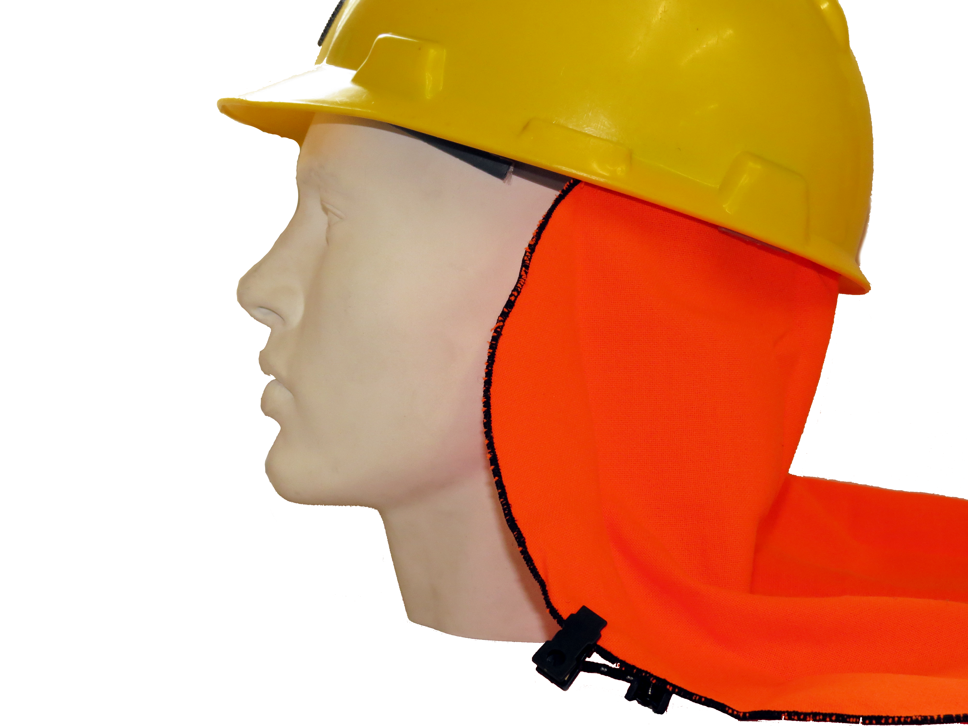 Neck shade on interior of hard hat